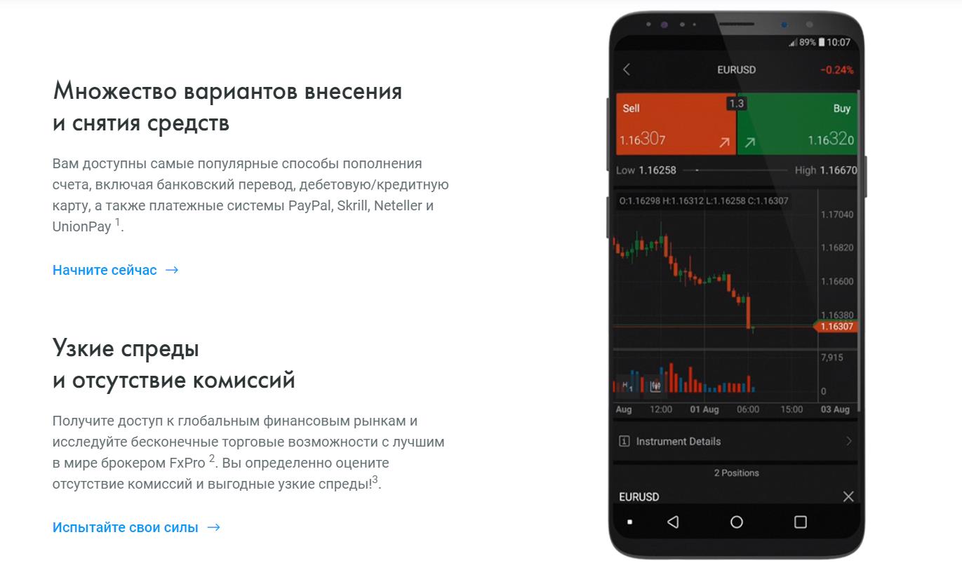 мобильный терминал FxPro