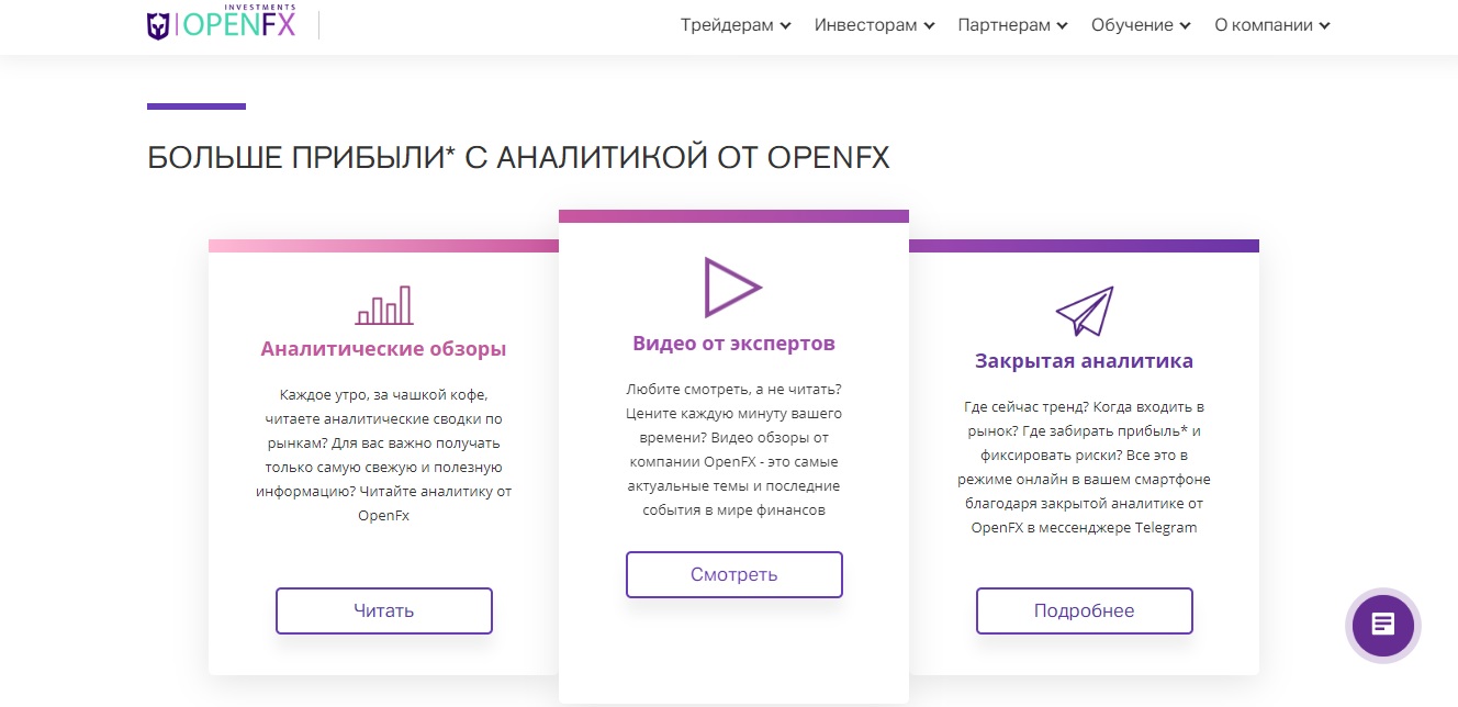 аналитика брокера openfx 