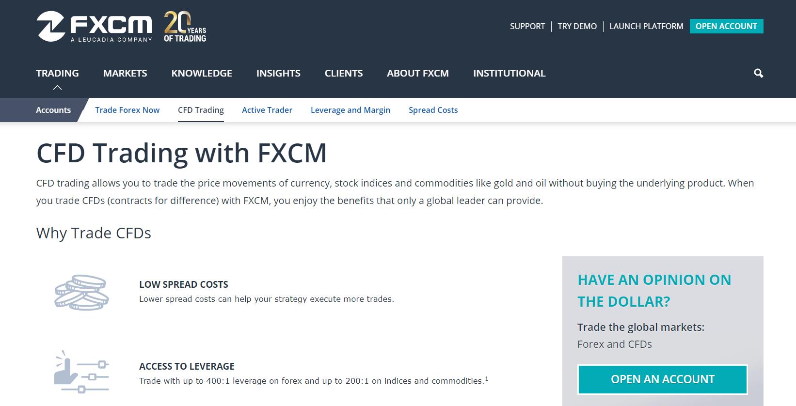 fxcm инструменты 