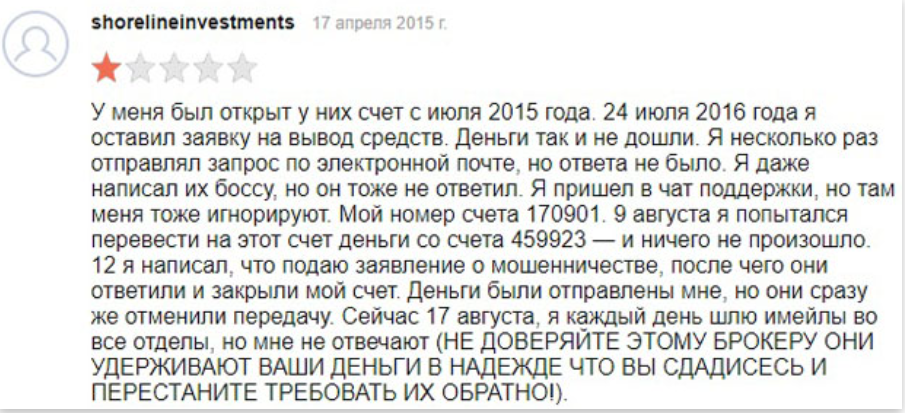 profiforex отзыв пострадавшего 