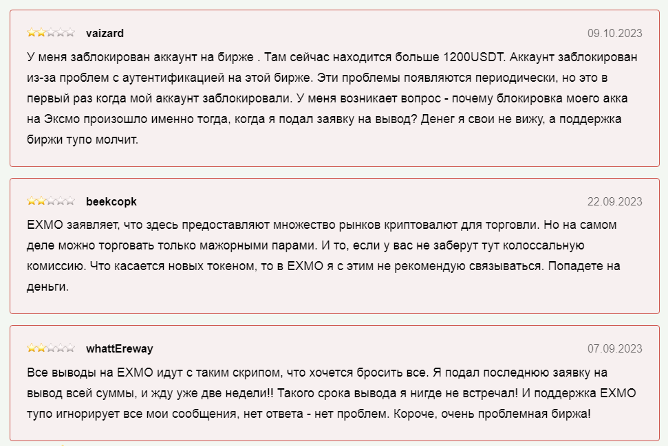 EXMO.me: обзор отзывов