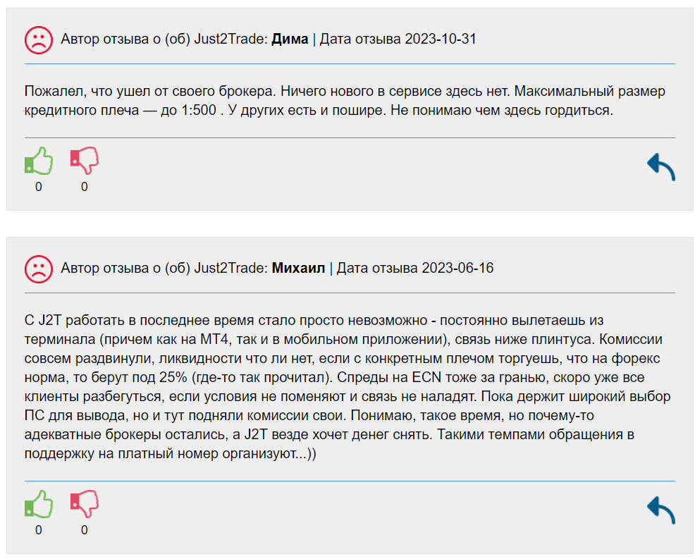 Отзывы о Just2Trade 